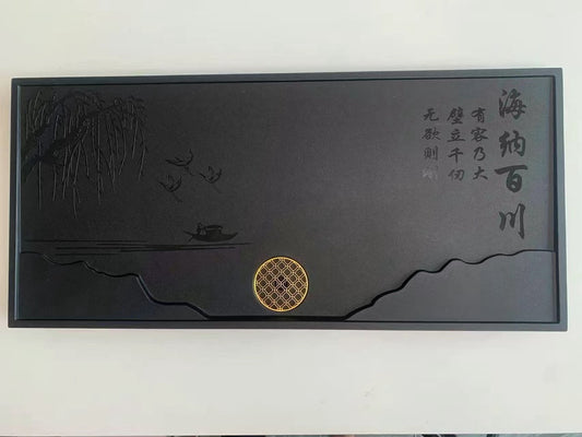 烏Black gold tea tray