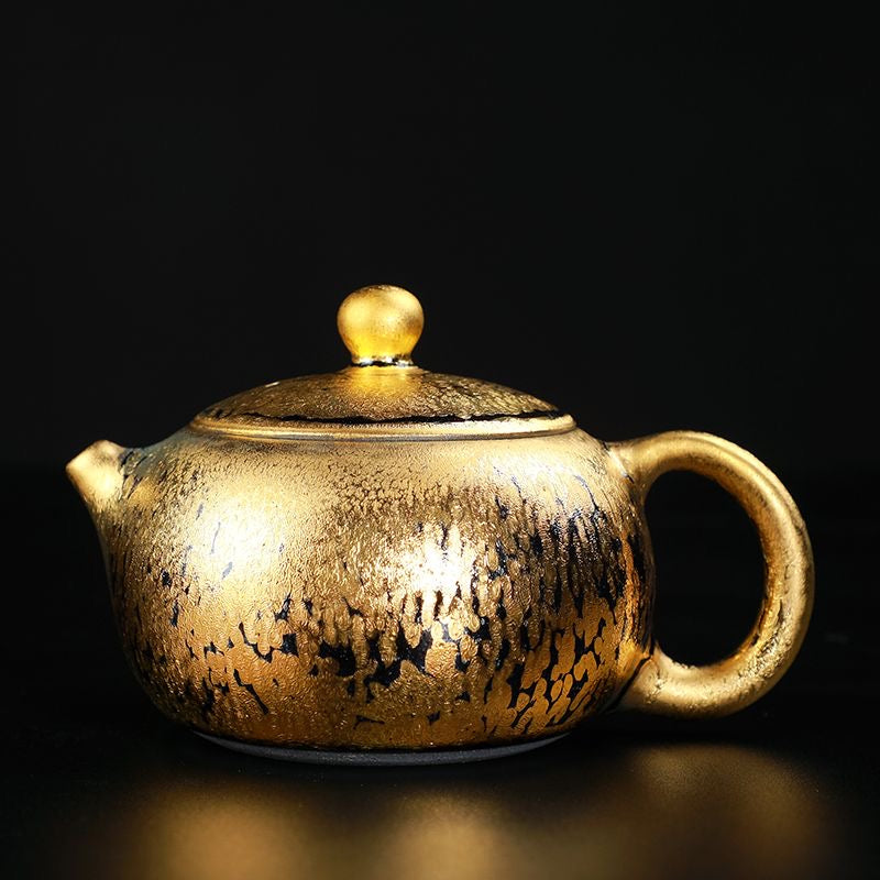 Gold lamp 24K real gold into glaze (黄金盏)
