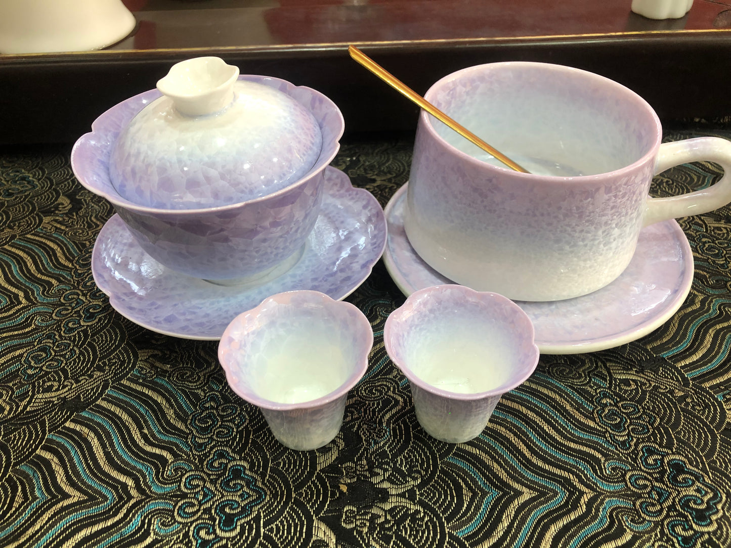 Purple covered cup